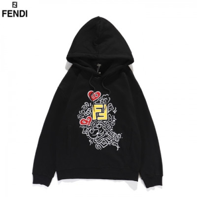 Fendi 2020 Mens Logo Casual Cotton Hoodie - 펜디 2020 남성 로고 캐쥬얼 코튼 후디 Fen0842x.Size(m - 2xl).블랙