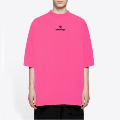 [발렌시아가]Balenciaga 2020 Mm/Wm Logo Cotton Short Sleeved Tshirts - 발렌시아가 2020 남자 로고 오버사이즈 코튼 반팔티 Bal0829x.Size(xs - l).핑크