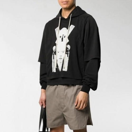 Rick Owens Mens Logo Cotton Zip-up Hooded - 릭오웬스 남성 로고 코튼 집업 후드티 Ric0049x
