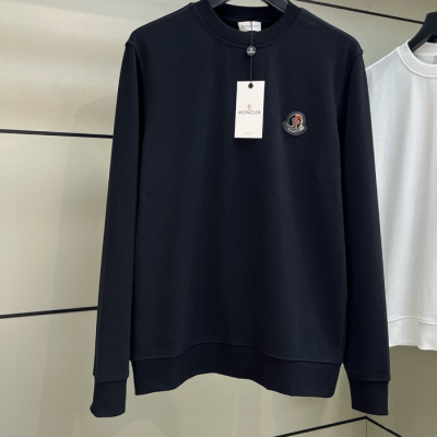 [몽클레어]Moncler 2025 Mens Logo Casual Cotton Tshirts - 몽클레어 2025 남성 로고 캐쥬얼 코튼 긴팔티 Moc0194x.Size(s - xl).블랙