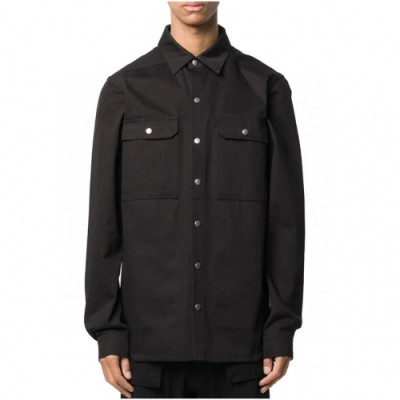 [릭오웬스]Rick Owens 2020 Mens Casual Cotton Shirts - 릭오웬스 2020 남성 캐쥬얼 코튼 셔츠 Ric0072x.Size(s - xl).블랙