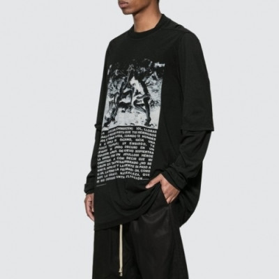 [릭오웬스]Rick Owens 2020 Mens Logo Cotton man-to-man - 릭오웬스 2020 남성 로고 코튼 맨투맨 Ric0073x.Size(s - xl).블랙