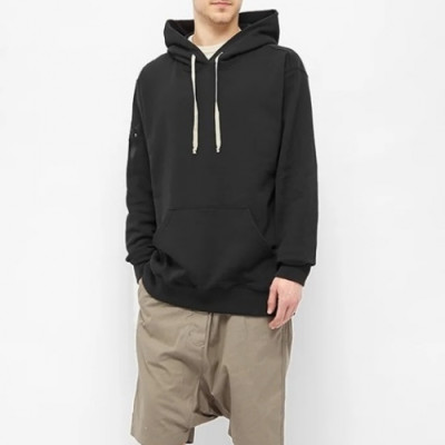 [릭오웬스]Rick Owens 2020 Mens Logo Cotton Zip-up Hooded - 릭오웬스 2020 남성 로고 코튼 집업 후드티 Ric0074x.Size(s - xl)..블랙