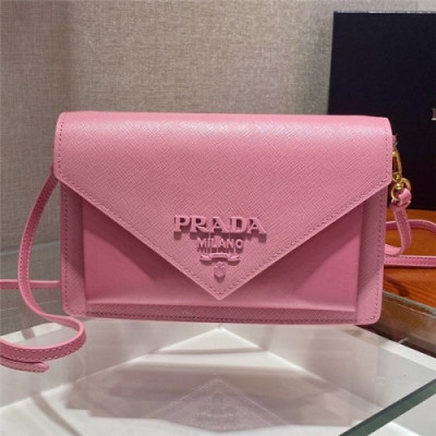 [프라다] Prada 2020 Women's Leather Shoulder Cross Bag,20cm - 프라다 2020 여성용 레더 숄더 크로스백,20cm, PRAB0166,핑크