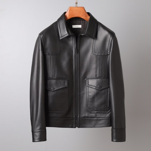 Celine Mens Leather Jacket - 셀린느 2020 남성 로고 캐쥬얼 가죽 자켓 - cel76x
