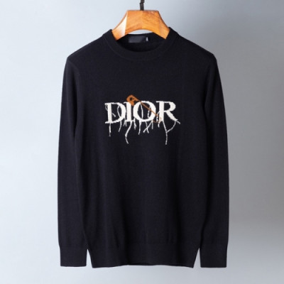 [디올]Dior 2020 Mens Retro Logo Crew-neck Sweaters - 디올 2020 남성 레트로 로고 크루넥 스웨터 Dio0897x.Size(m- 3xl).블랙