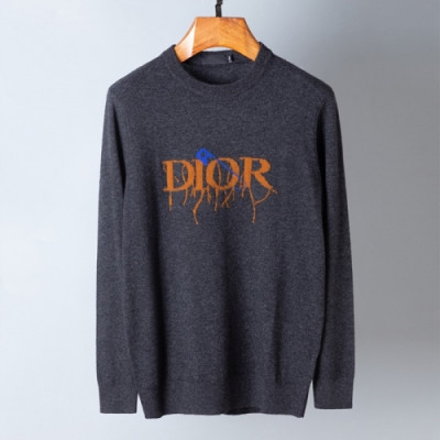 [디올]Dior 2020 Mens Retro Logo Crew-neck Sweaters - 디올 2020 남성 레트로 로고 크루넥 스웨터 Dio0898x.Size(m- 3xl).그레이