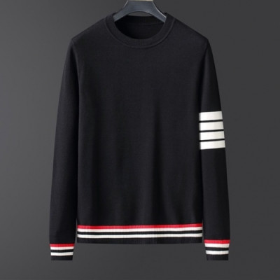 [톰브라운]Thom Browne 2020 Mens Strap Crew-neck Wool Sweaters - 톰브라운 2020 남성 스트랩 크루넥 울 스웨터 Thom01048x.Size(m - 3xl).블랙