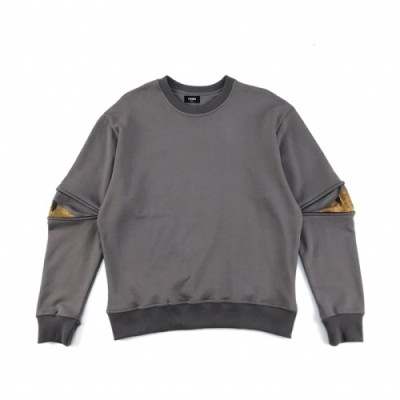 [펜디]Fendi 2020 Mens Logo Crew-neck Cotton Tshirts - 펜디 2020 남성 몬스터 크루넥 코튼 긴팔티 Fen0857x.Size(m - 2xl).그레이