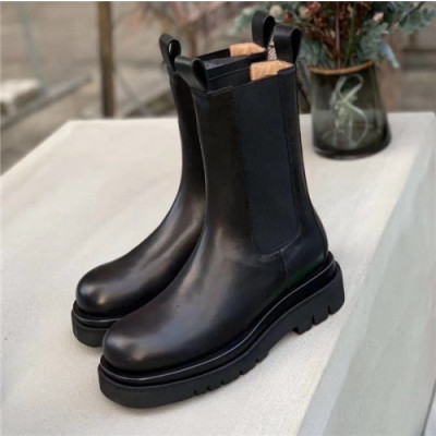 Bottega Veneta 2020 Women's Leather Ankle Boots - 보테가 베네타 2020 여서용 레더 앤글부츠, Size(225-255),BVS0182, 블랙