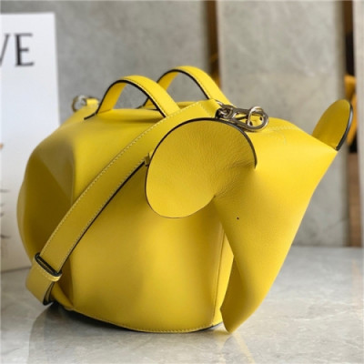 [로에베] Loevve 2020 Men's Leather Elephant Shoulder Bag, 30cm - 로에베 2020 남성용 레더 엘리펀트  숄더백, 30cm, LOEB0460, 옐로우