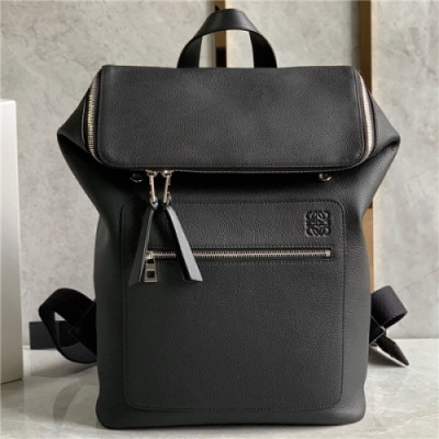 [로에베] Loevve 2020 Men's Leather Goya BackPack ,28cm - 로에베 2020 남성용 레더 고야 백팩, 28cm, LOEB0465, 블랙