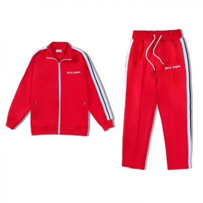 [팜 엔젤스]Palm Angels 2019 Mens Logo Velvet Training Clothes&Pants - 팜 엔젤스 2019 남성 로고 벨벳 트레이닝복&팬츠 Pam0239x.Size(s - xl).레드