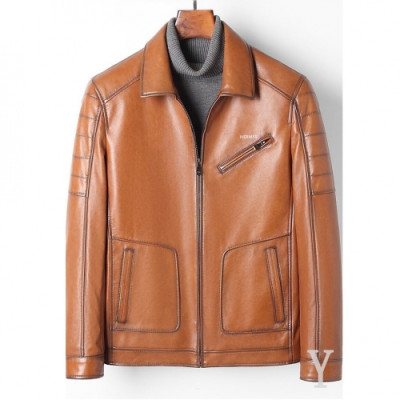 Hermes Mens Leather Jackets - 에르메스 남성 가죽 자켓 - her41x