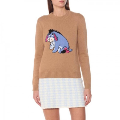 Miumiu 2020 Ladies Casual Crew-neck Sweaters - 미우미우 2020 여성 캐쥬얼 크루넥 스웨터 Miu0204x.Size(s - xl).카멜