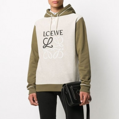 [로에베]Loewe 2020 Mens Logo Casual Cotton Hoodie - 로에베 2020 남성 로고 캐쥬얼 코튼 후디 Loe0312x.Size(s - l).카키