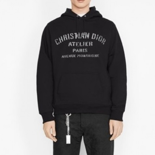 Dior 2020 Mm/Wm  Logo Casual Cotton Hoodie - 디올 2020 남/녀 로고 캐쥬얼 코튼 후디 Dio0908x.Size(xs - l).블랙