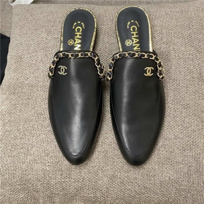 Chanel 2020 Women's Slipper - 샤넬 2020 여서용 슬리퍼 , Size(225-255), CHAS0474,블랙