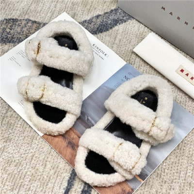 Marni 2020 Women's Wool Sandal - 마르니 2020 여성용 울 샌들, Size(225-255), MARS0034,화이트