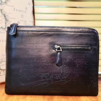 [벨루티] Berluti Custom Nino Gm Leater Clutch Bag, 28cm - 벨루티 커스텀급 니노 지엠 클러치백, 28cm,  BLTB0009,블랙