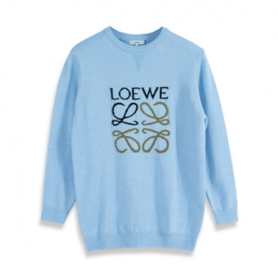 [로에베]Loewe 2020 Womens  Logo Crew-neck Wool Sweaters - 로에베 2020 여자 로고 크루넥 울 스웨터 Loe0314x.Size(xs - l).블루