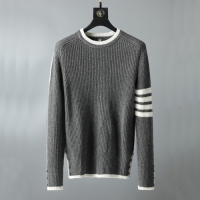 [톰브라운]Thom Browne 2020 Mens Strap Crew-neck Wool Sweaters - 톰브라운 2020 남성 스트랩 크루넥 울 스웨터 Thom01083x.Size(m - 3xl).그레이