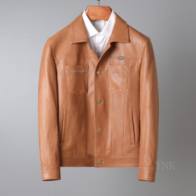 [구찌]Gucci 2020 Mens Classic Leather Jackets - 구찌 2020 남성 클래식 캐쥬얼 가죽 자켓 Guc03190x.Size(m - 3xl).브라운