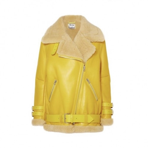[아크네]Acne Sstudios 2020 Womens Casual Leather Jacket - 아크네 2020 여성 캐쥬얼 가죽 자켓 Acn0110x.Size(xs - xl).옐로우