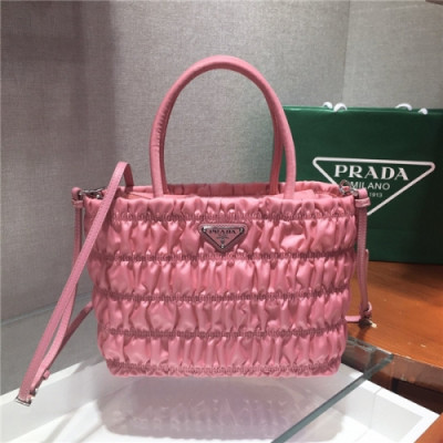 [프라다] Prada 2020 Women's Nylon Tote Shopper Bag,25cm - 프라다 2020 여성용 네일론 토트 쇼퍼백,25cm,PRAB0238,핑크