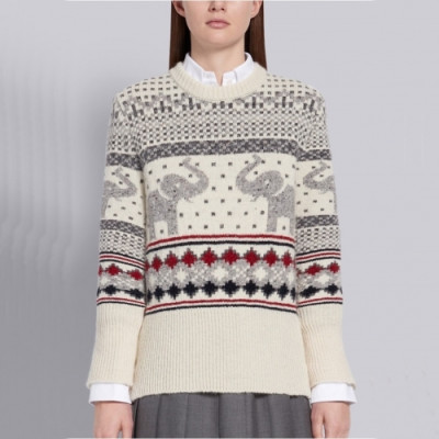 [톰브라운]Thom Browne 2020 Womens Strap Crew-neck Wool Sweaters - 톰브라운 2020 여성 스트랩 크루넥 울 스웨터 Thom01089x.Size(s - xl).그레이