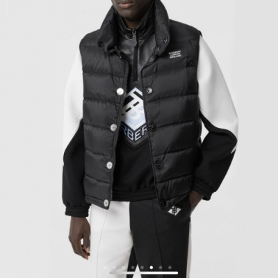 [버버리]Burberry 2020 Mens Logo Casual Down Vest - 버버리 2020 남성 로고 캐쥬얼 다운 조끼 Bur03346x.Size(m - 2xl).블랙