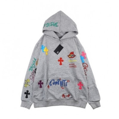 [크롬하츠]Chrom Hearts 2020 Mens Logo Cotton Hoodie - 크롬하츠 2020 남성 로고 코튼 후디 Chr0311x.Size(s - l).그레이