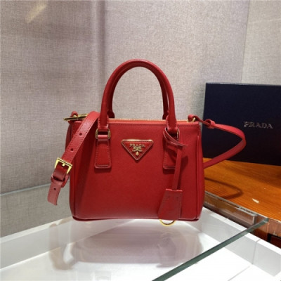 Prada 2020 Women's Leather Mini Tote Shoulder Bag,20cm - 프라다 2020 여성용 레더 미니 토트 숄더백,20cm,PRAB0253,레드