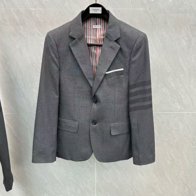 Thom Browne 2025 Mens Casual Cotton Suit Jackets - 톰브라운 2025 남성 캐쥬얼 코튼 슈트 자켓 Thom01098x.Size(m - 3xl).그레이