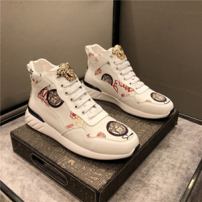 Versace 2020 Men's Leather Sneakers - 베르사체 2020 남성용 레더 스니커즈,Size(240-275),VERS0522,화이트