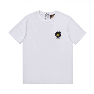 [로에베]Loewe 2020 Mm/Wm Smile Short Sleeved Tshirts - 로에베 2020 남자 스마일 실켓 반팔티 Loe0325x.Size(s - xl).화이트