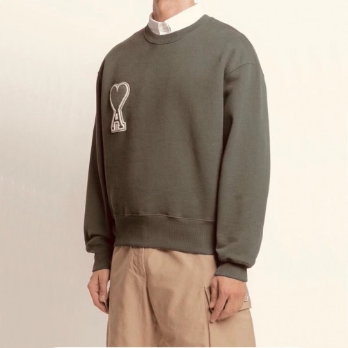 Ami 2020 Mens Logo Casual Cotton Man-to-man - 아미 2020 남성 로고 코튼 맨투맨 Ami0067x.Size(s - xl).카키