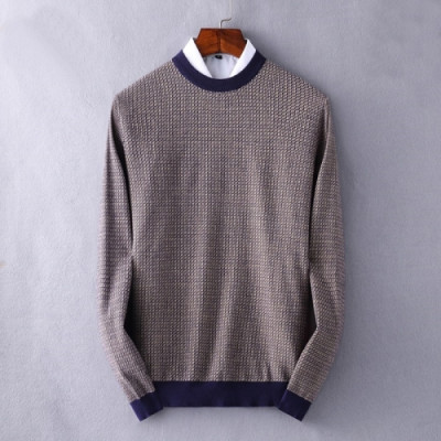 [펜디]Fendi 2020 Mens Logo Crew-neck Wool Sweaters - 펜디 2020 남성 로고 크루넥 울 스웨터 Fen0879x.Size(m - 3xl).네이비