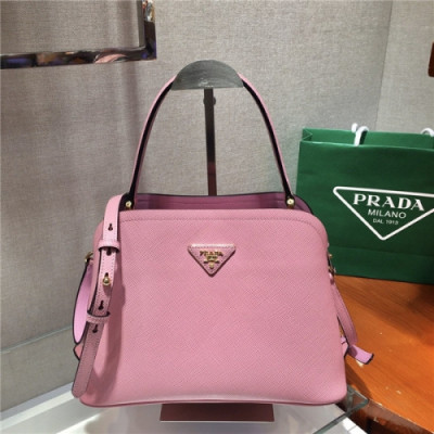 Prada 2020 Women's Leather Tote Shoulder Bag,28.5cm - 프라다 2020 여성용 레더 토트 숄더백,28.5cm,PRAB0279,핑크