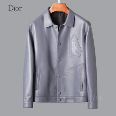 [디올]Dior 2020 Mens Logo Modern Leather Jacket - 디올 2020 남성 모던 가죽 자켓 Dio01022x.Size(m - 3xl).그레이