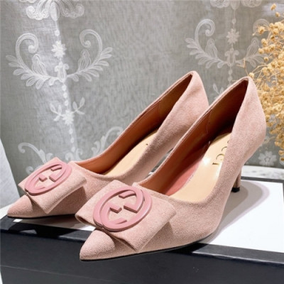 Gucci 2020 Women's Suede High Heel - 구찌 2020 여성용 스웨이드 하이힐,Size(225-250),GUCS1319,핑크