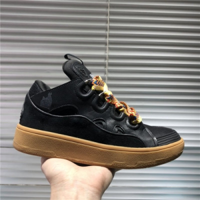 Lanvin 2020 Men's Leather Sneakers - 랑방 2020 남성용 레더 스니커즈,Size(240-270),LANV0024,블랙