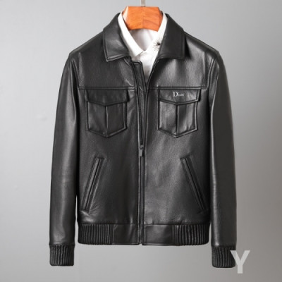 [디올]Dior 2020 Mens Logo Modern Leather Jacket - 디올 2020 남성 모던 가죽 자켓 Dio01028x.Size(m - 3xl).블랙