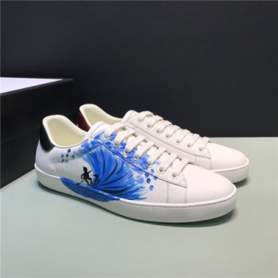 Gucci 2020 Men's Leather Sneakers - 구찌 2020 남성용 레더 스니커즈,Size(240-270),GUCS1343,화이트