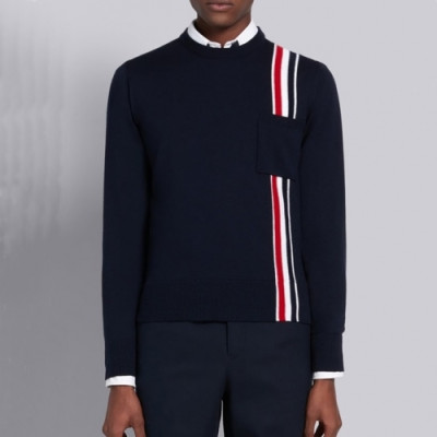 [톰브라운]Thom Browne 2020 Mens Strap Crew-neck Wool Sweaters - 톰브라운 2020 남성 스트랩 크루넥 울 스웨터 Thom01131x.Size(s - xl).네이비