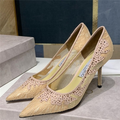 Jimmy Choo 2020 Lace High Heel - 지미츄 2020 레이스 하이힐,Size(225-250),JIMS0092,베이지