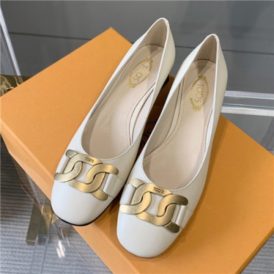 Tod's 2020 Women's Leather Flat - 토즈 2020 여성용 레더 플렛,Size(225-250),TODS0154,화이트