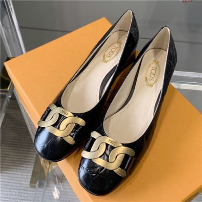 Tod's 2020 Women's Leather Flat - 토즈 2020 여성용 레더 플렛,Size(225-250),TODS0156,블랙