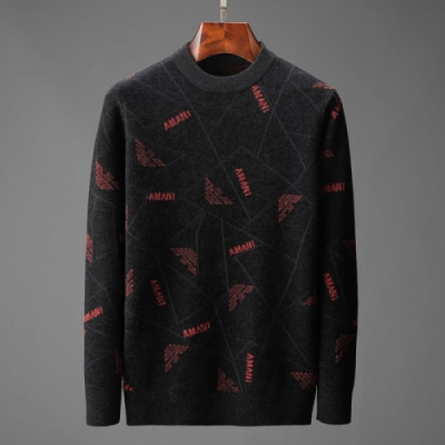 [알마니]Armani 2020 Mens Crew-neck Sweaters - 알마니 2020 남성 크루넥 스웨터 Arm0831x.Size(m - 3xl).블랙