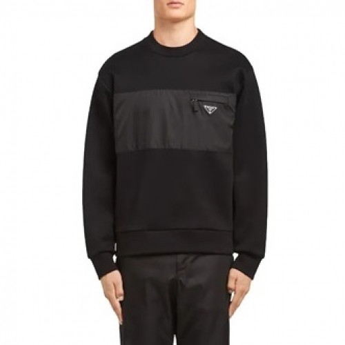 [프라다]Prada 2020 Mens Crew-neck Cotton Tshirts - 프라다 2020 남성 로고 크루넥 코튼 긴팔티 Pra01215x.Size(s - 2xl).블랙